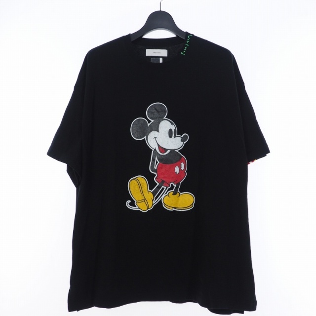 深緑(ふかみどり) 新品 48 20ss マルジェラ 全面プリント Tシャツ 黒