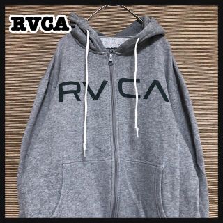 ルーカ(RVCA)の【ルーカ】フルジップパーカー　デカロゴ　ビッグロゴ　ビッグプリント　裏起毛34 (パーカー)