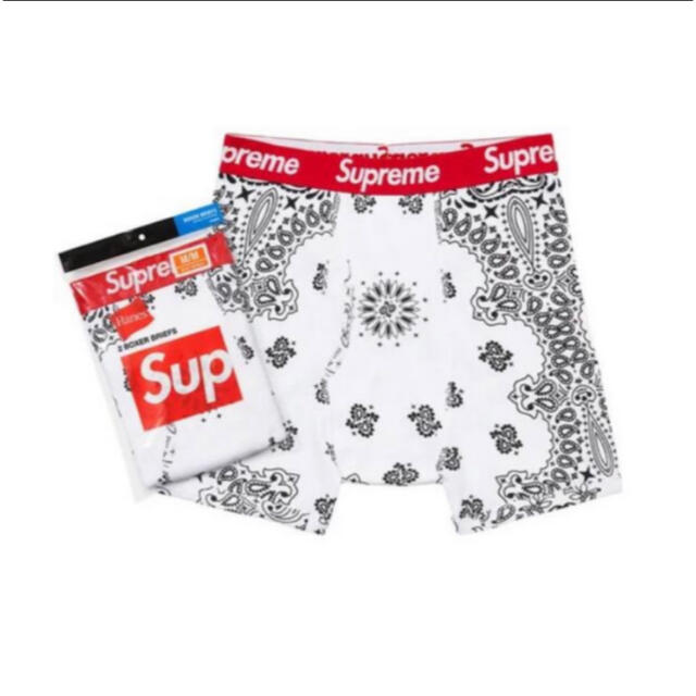 Supreme(シュプリーム)のシュプリーム　Bandana Boxer Briefs ホワイト　S  1枚 メンズのアンダーウェア(ボクサーパンツ)の商品写真