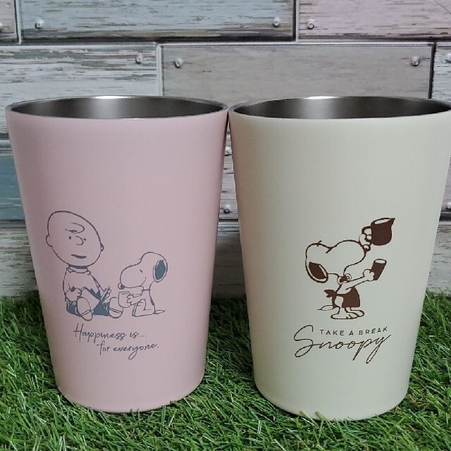 SNOOPY(スヌーピー)の新品☆ スヌーピー ステンレスタンブラー アイボリー インテリア/住まい/日用品のキッチン/食器(タンブラー)の商品写真