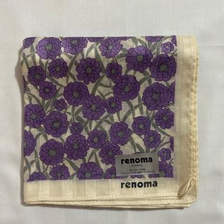 レノマ(RENOMA)のレノマ　大判　ハンカチ　未使用品　パープル　#2240(ハンカチ)