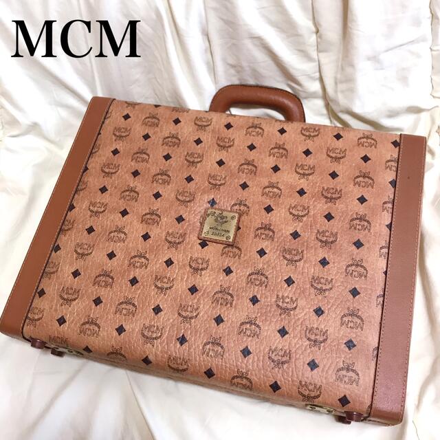 希少 MCM アタッシュケース ヴィセトス レザー ビジネスバッグ トラベル