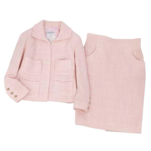 爆買い!】 カメリア ツイード スーツ シャネル Vintage - CHANEL