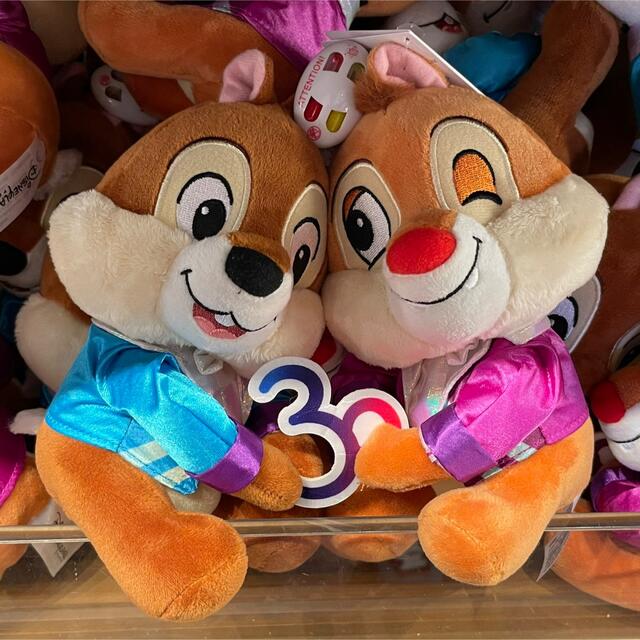 Disney(ディズニー)の　◆パリディズニー◆30周年記念グッズ チップとデール ぬいぐるみ エンタメ/ホビーのおもちゃ/ぬいぐるみ(ぬいぐるみ)の商品写真