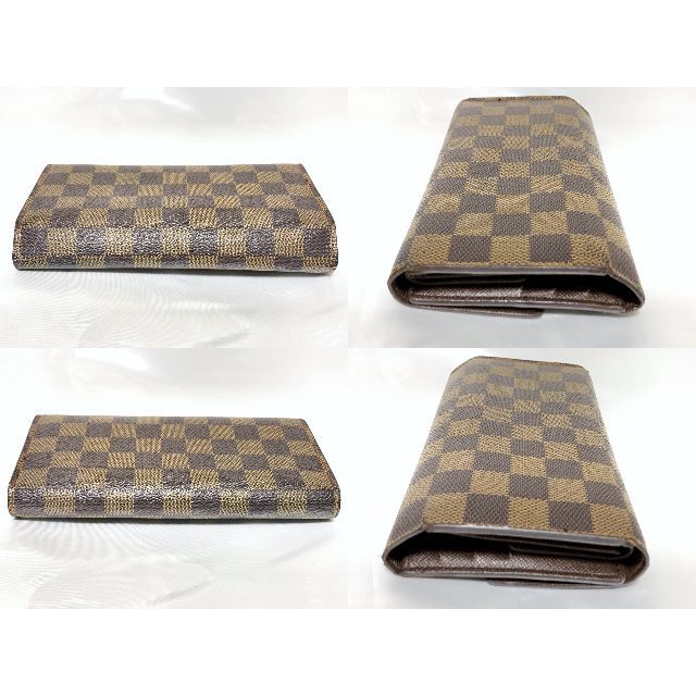 LOUIS VUITTON(ルイヴィトン)のルイヴィトン ダミエ 三つ折り 長財布 ウォレット 箱付 9.12 レディースのファッション小物(財布)の商品写真