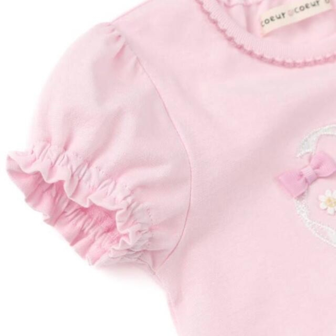 coeur a coeur(クーラクール)のクーラクール♡Tシャツ ピンク サイズ80 半袖 キッズ/ベビー/マタニティのベビー服(~85cm)(Ｔシャツ)の商品写真