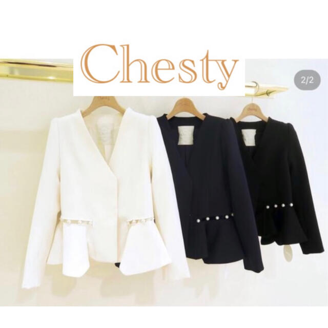 chesty/チェスティ❤️パールペプラムジャケット❤️