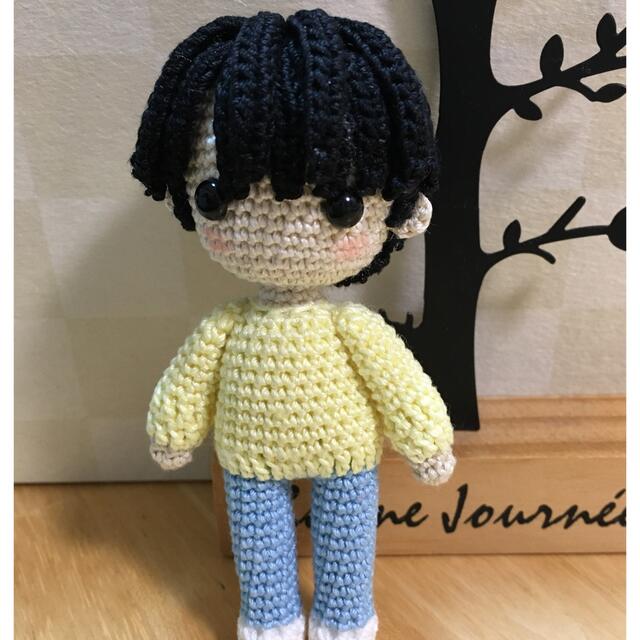 の中でも定番の看板 ✿✿スケートの男の子、ハンドメイドあみぐるみ