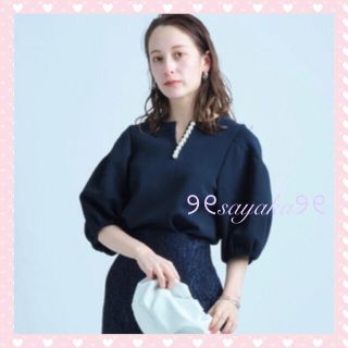 アプワイザーリッシェ(Apuweiser-riche)の💓新品💓 🌸Arpege story🌸パール付ダンボールプルオーバー(カットソー(半袖/袖なし))