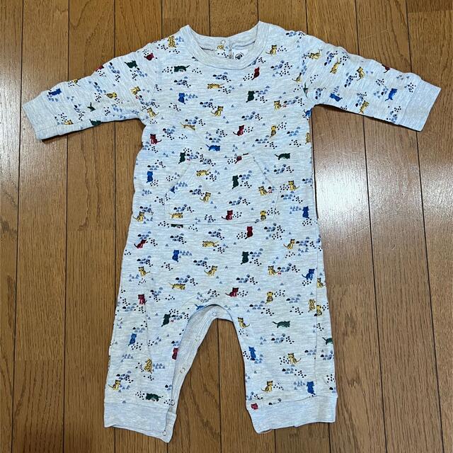 PETIT BATEAU(プチバトー)のプチバトーカバーオール キッズ/ベビー/マタニティのベビー服(~85cm)(カバーオール)の商品写真