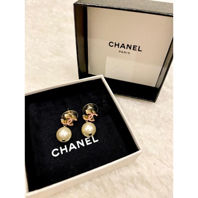 お箱付き！CHANEL♡シャネル ココマーク フェイクパール ストーン ピアス