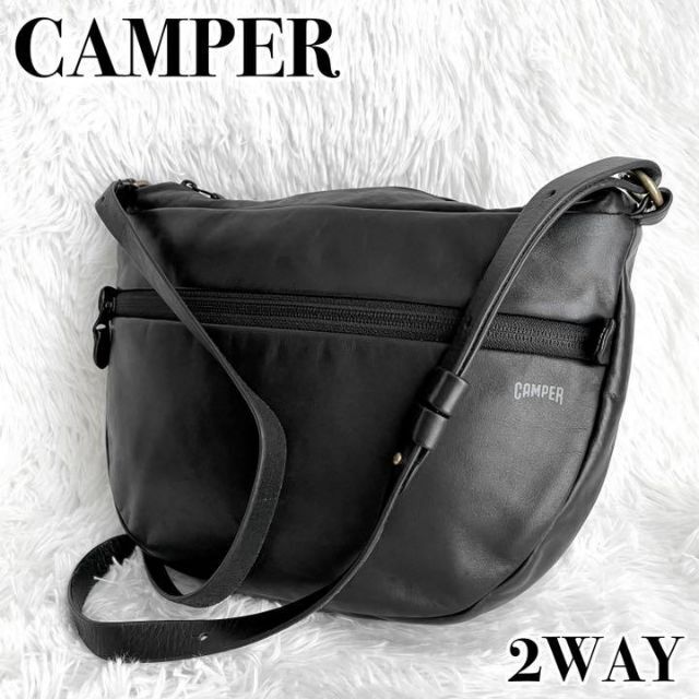 ◎人気◎『CAMPER』オールレザー 2WAY ショルダーバッグ ブラック