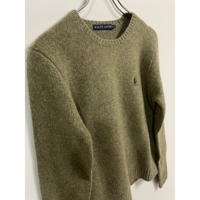 Ralph Lauren(ラルフローレン)のRALPH LAUREN 美品　羊毛　アンゴラ　長袖ニット　セーター　5f 緑 レディースのトップス(ニット/セーター)の商品写真