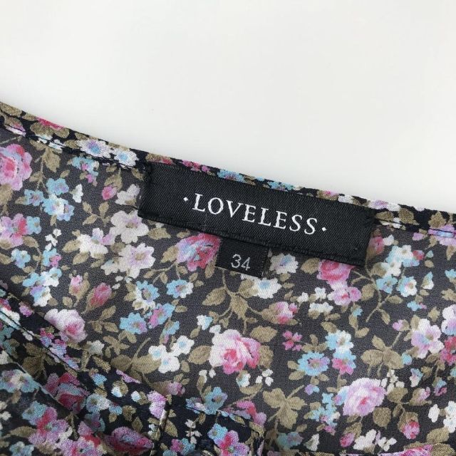 LOVELESS(ラブレス)のLOVELESS 可愛い 花柄 フリル チュニック シアー ワンピース フラワー レディースのワンピース(ミニワンピース)の商品写真