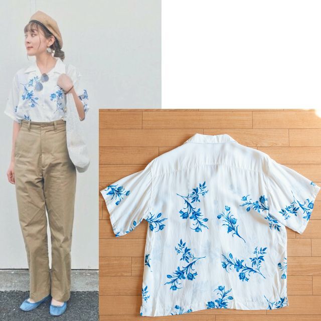 UNUSED(アンユーズド)のUNUSED Rayon Open Collar Shirt アロハシャツ メンズのトップス(シャツ)の商品写真
