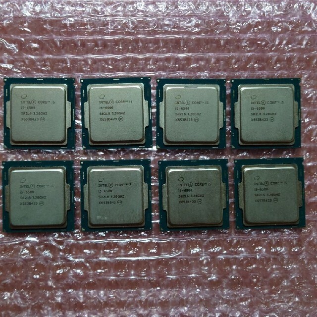 CPU　Intel Core i5-6500 3.20Ghz CPU×8個