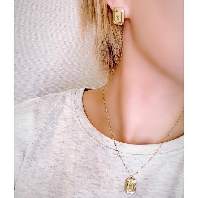 ステンレス K18ネックレス＆ピアスSET 4193♥︎︎