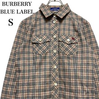 バーバリーブルーレーベル(BURBERRY BLUE LABEL)のBURBERRY バーバリーブルーレーベル ノバチェックシャツ 刺繍ロゴ S(シャツ/ブラウス(長袖/七分))