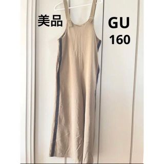 ジーユー(GU)の美品☆ジーユー　ライン入り　裏毛サロペット(パンツ/スパッツ)