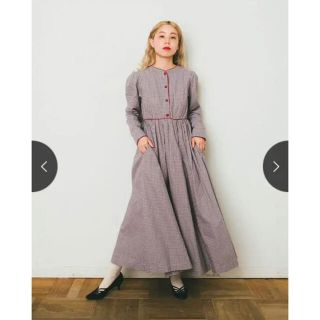 グリモワール(Grimoire)のmadder madder CHECK LONG DRESS チェックワンピース(ロングワンピース/マキシワンピース)