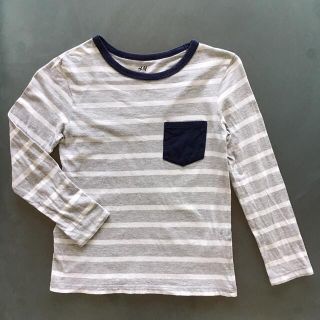 エイチアンドエム(H&M)のH&M 長袖Tシャツ　オーガニックコットン　130cm 最終値下げ！(Tシャツ/カットソー)