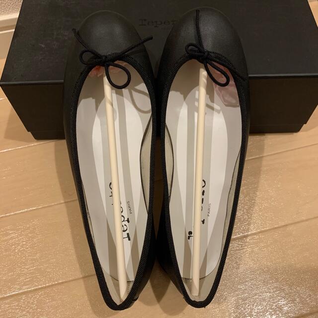 repetto レペット　24.5cm 黒　ブラッレザー　バレエ　フラット