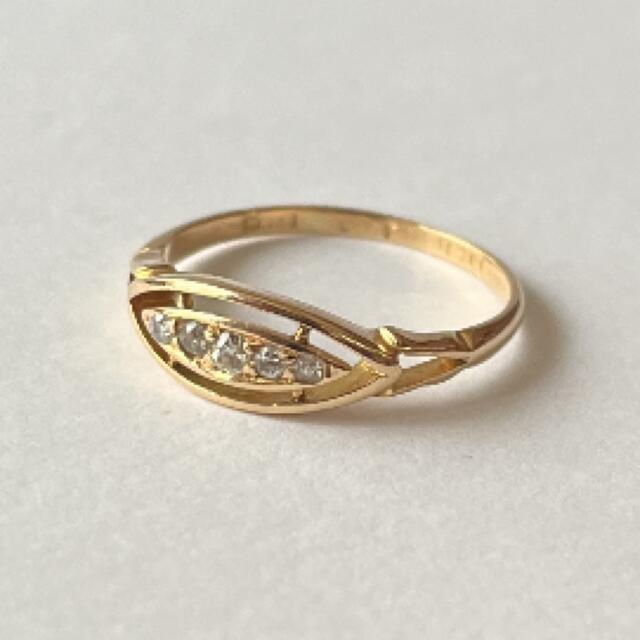 レア 英国 イギリス アンティーク 18ct 18k ジプシーリングの通販 by Y