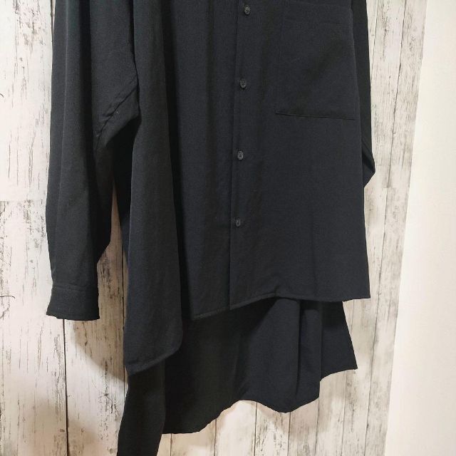 美品☆ヨウジヤマモトプールオム シワギャバ 前後段違いブラウス 希少