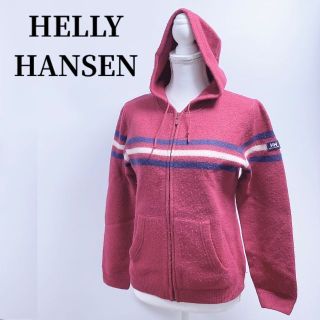 ヘリーハンセン(HELLY HANSEN)のHELLY HANSENヘリーハンセンフードウールニットジップパーカーLレッド(パーカー)