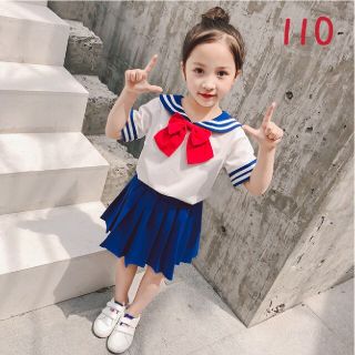 子供 女の子 コスプレ コスチューム セーラー服 セーラームーン　110　半袖(ワンピース)