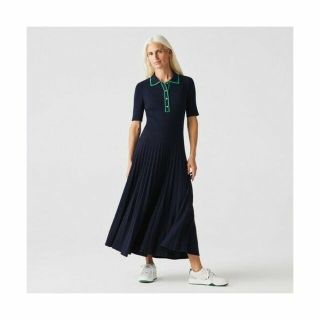 ラコステ(LACOSTE)の【新品未使用】LACOSTE ラコステ ニットプリーツ ワンピース 完売品(ロングワンピース/マキシワンピース)