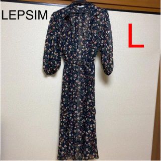 レプシィム(LEPSIM)のLEPSIM 花柄カーディガン L(カーディガン)