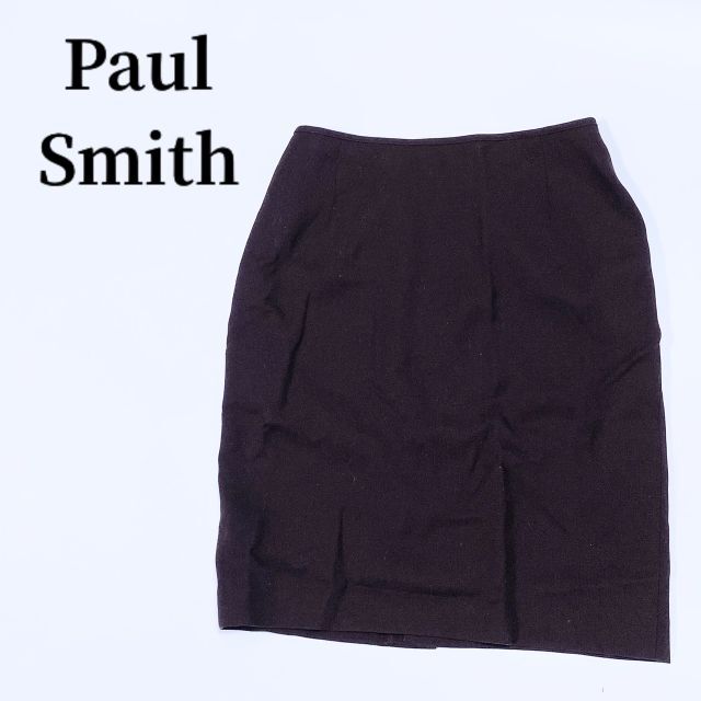 Paul Smith(ポールスミス)のPAUL SMITHポールスミスタイトスカートブラウン茶色膝丈無地 レディースのスカート(ひざ丈スカート)の商品写真