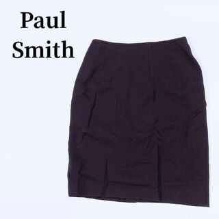 ポールスミス(Paul Smith)のPAUL SMITHポールスミスタイトスカートブラウン茶色膝丈無地(ひざ丈スカート)