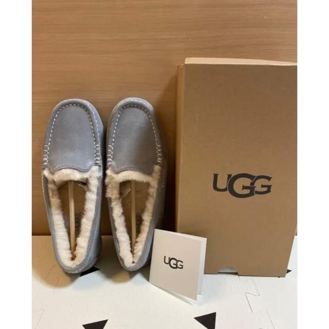 UGG(アグ)の新作 ウォータープルーフ UGG アンスレー  モカシン ライトグレー  US8 レディースの靴/シューズ(スリッポン/モカシン)の商品写真