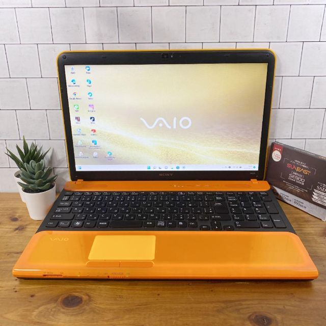 【高性能】Vaioオレンジ☘core i7☘新品SSD512GB☘初心者OK☘