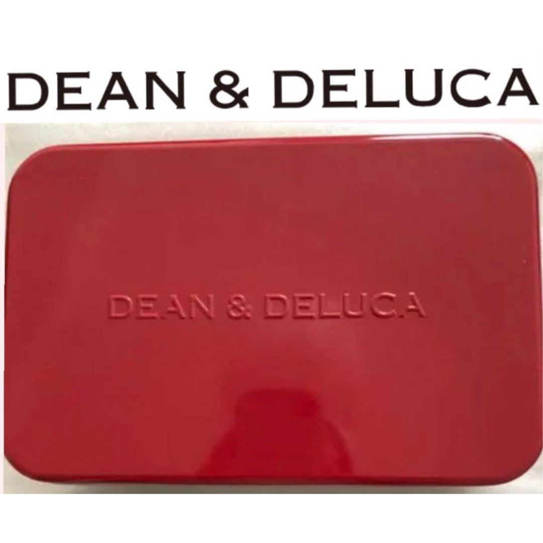 DEAN & DELUCA(ディーンアンドデルーカ)の4/末〆◎ クッキー缶DEAN&DELUCA赤カルディ限定エコバッググレー好 インテリア/住まい/日用品の収納家具(ケース/ボックス)の商品写真