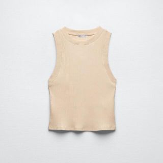 ザラ(ZARA)のZARA リブホルタータンク(タンクトップ)