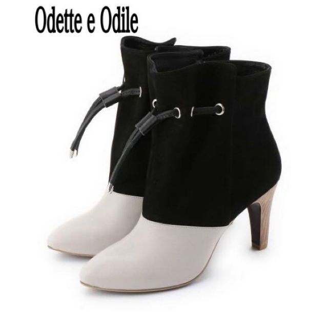 Odette e Odile  OIT ドロスト ショートブーツ　バイカラー