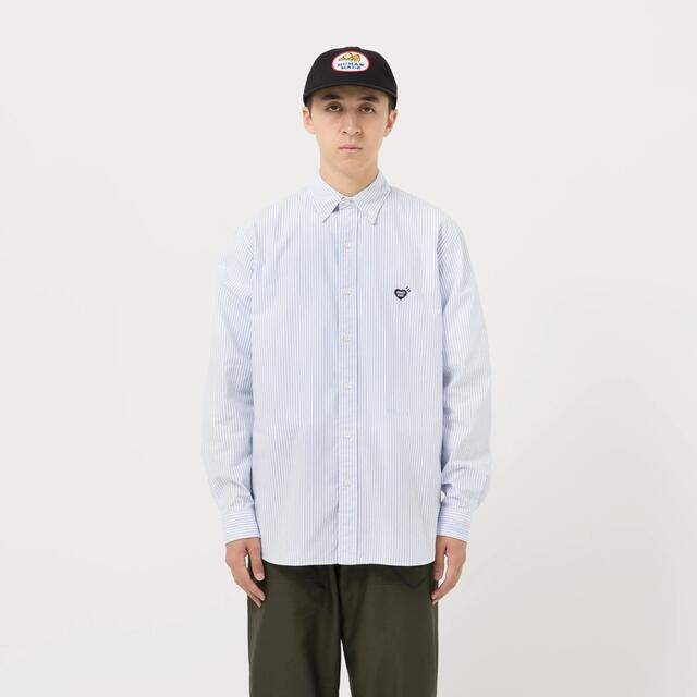 【一点物】human made striped bd shirt Lサイズ