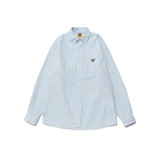 ヒューマンメイド(HUMAN MADE)の【一点物】human made striped bd shirt Lサイズ(Tシャツ/カットソー(七分/長袖))