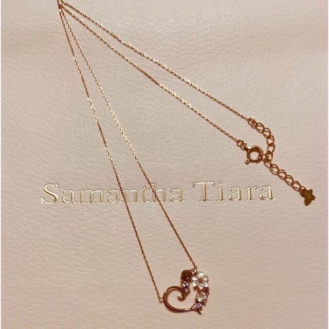 Samantha tiara フラワーレターズハートネックレス縦15cmペンダントヘッド