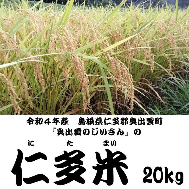 令和4年新米】仁多米(20kg)　米/穀物