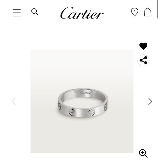 メール便無料】 Cartier カルティエ ミニラブリング ホワイトゴールド