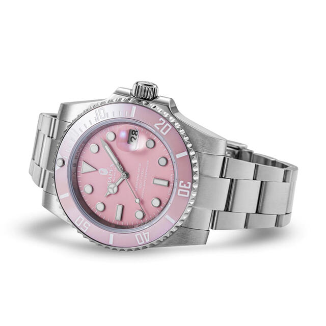 A BATHING APE(アベイシングエイプ)のBAPEX TYPE 1 PINK BAPE ピンク 1I80-187-001 レディースのファッション小物(腕時計)の商品写真