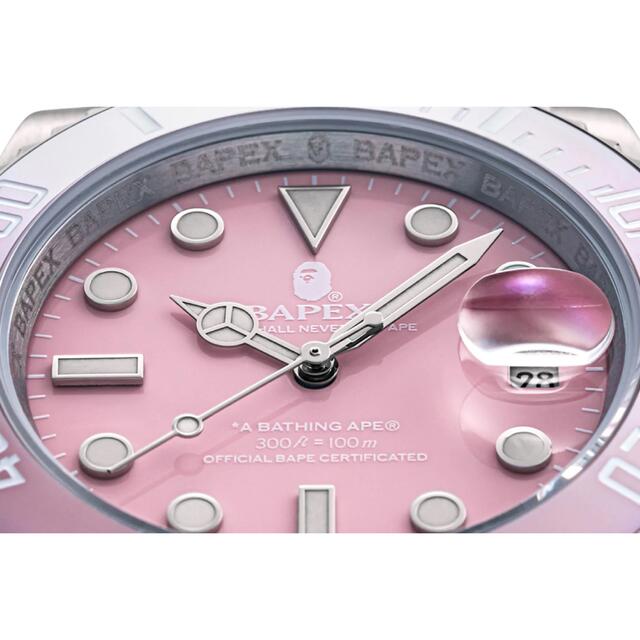 A BATHING APE(アベイシングエイプ)のBAPEX TYPE 1 PINK BAPE ピンク 1I80-187-001 レディースのファッション小物(腕時計)の商品写真