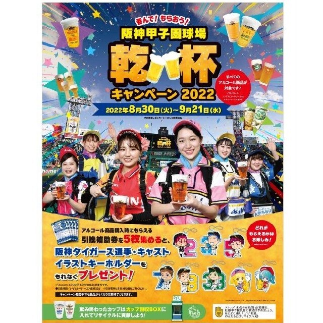 【初回限定お試し価格】 阪神甲子園球場 乾杯キャンペーン2022 引換補助券 3枚