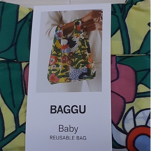 BAGGU(バグゥ)のBAGGU バグー Baby エコバッグ ニワトリ×ローズ バグゥ レディースのバッグ(エコバッグ)の商品写真