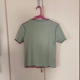 GU リブメローTシャツ（ピンクとグリーン）セット(Tシャツ(半袖/袖なし))