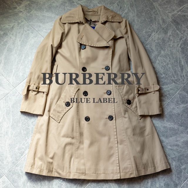 BURBERRY BLUE LABEL】ベルト梱包 トレンチコート サイズ38 レディース